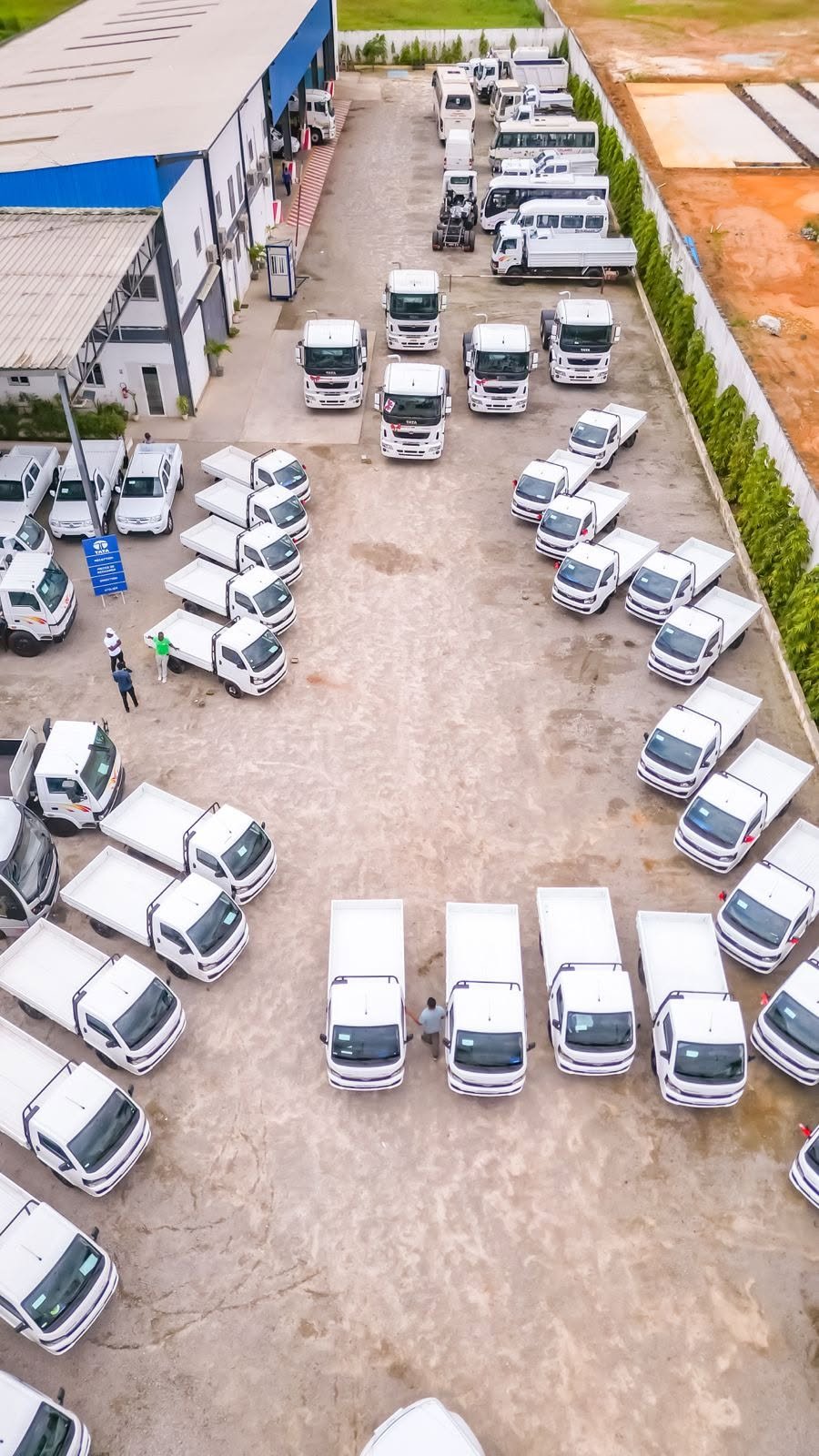 Delivery of 50 Made in India Tata commercial vehicles