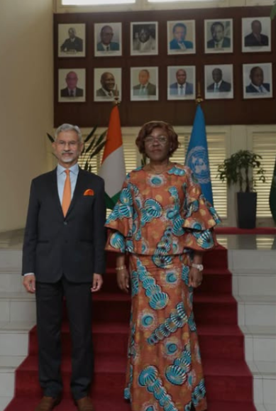 Hon'ble External Affairs Minister of India Dr. S. Jaishankar met H.E. Mrs. Nialé Kaba, Hon’ble Minister of State, Minister of Foreign Affairs and International Cooperation  of Côte d'Ivoire on 7 October 2026
