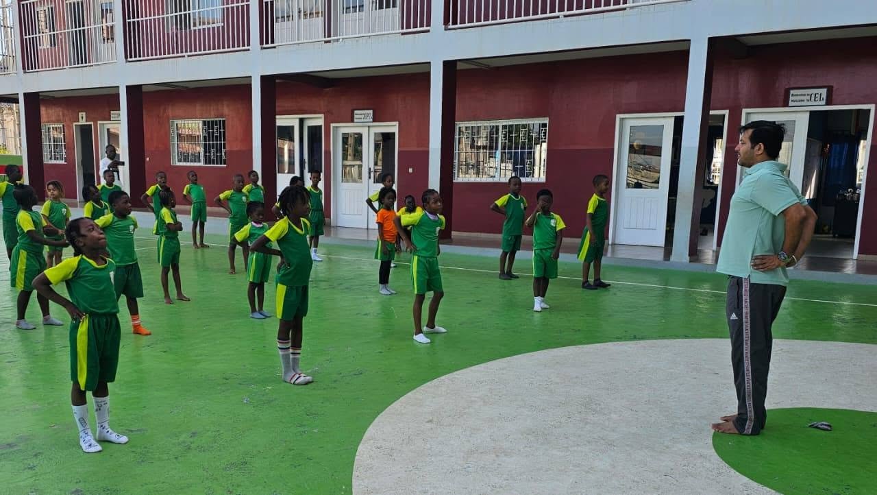 Mission organized a special yoga session at ECEME School