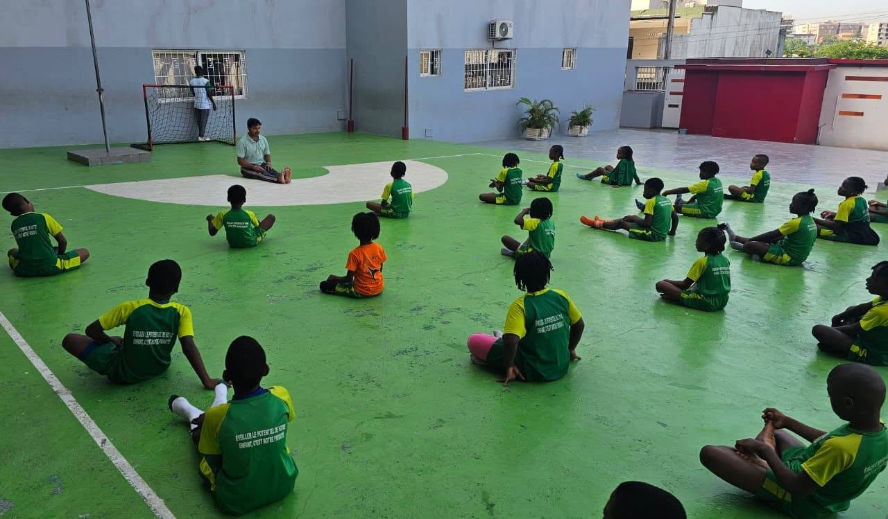 Mission organized a special yoga session at ECEME School