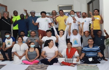 Celebration of 6th International Day of Yoga in Abidjan.