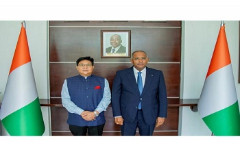 Ambassador Sailas Thangal after a meeting with the Prime Minister H.E.Mr. Patrick Achi