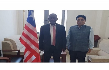 Ambassador Sailas Thangal, Meeting Liberian Minister of State & Chief  of Staff HE Nathaniel Mcgill