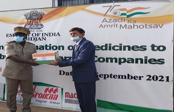 #Azadi Ka Amrit Mahotsav: Embassy in partnership with Indian Pharma Organized Free Med-Camp & Donation of Life saving drugs to General Hospital of Adzopé.