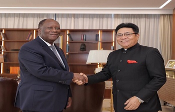 Ambassador Called on H.E Mr. Alassane Ouattara, President of the Republic of Cote d'Ivoire