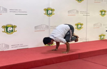 First weekly Yoga session at the MOFA